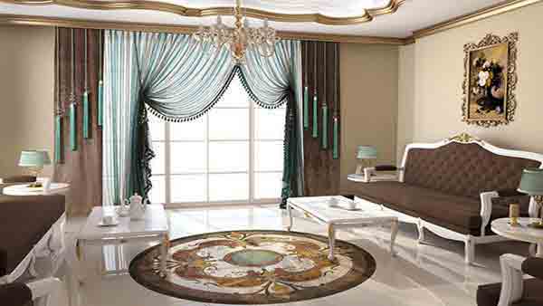 Классические шторы для зала или гостиной