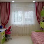 Шторы и текстиль в спальню ШСП0034, комбинированные, розово-бордовые, классика Шторы и текстиль в спальню ШСП0034, комбинированные, розово-бордовые, классика