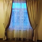 Шторы в гостиную ШГ0042, бежевые с подхватами
