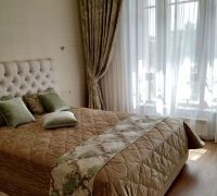 Шторы и текстильв спальню ШСП0044, коричневые, классика Шторы и текстильв спальню ШСП0044, коричневые, классика
